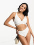 Фото #3 товара ASOS DESIGN Fuller Bust mix and match underwired wrap bikini top in white