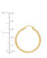 ფოტო #5 პროდუქტის Textured Hoop Earrings in 14k Gold, 1 3/8 inch