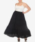 Фото #5 товара Plus Size Pleated Tiered Maxi Skirt