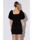 Фото #6 товара Women's Tulle Puff Sleeve Mini Dress