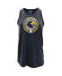 Фото #1 товара Women's Navy Michigan Wolverines College Football Playoff 2023 National Champions Slow Decent Racer Back Tri-Blend Tank Top