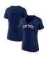 Women's Navy Penn State Nittany Lions Basic Arch V-Neck T-shirt