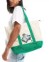 Фото #1 товара Polo Ralph Lauren Tote bag with bear logo in cream green