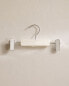 Pack of children’s wooden hangers with clips (pack of 3)