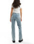 Фото #3 товара ONLY Camille high waist ripped wide leg jeans in light medium blue