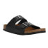 Фото #2 товара London Fog LfmBirchwood Footbed Mens Black Casual Sandals CG1620