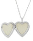 ფოტო #3 პროდუქტის Mom Painted Heart Locket 18" Pendant Necklace in Sterling Silver
