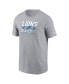 Фото #3 товара Men's Gray Detroit Lions 2023 NFL Playoffs Iconic T-shirt