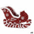 Decorative Figure Sledge Tinsel White Red polypropylene PET 32,5 x 23 x 12 cm (12 Units)