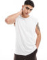 Brave Soul raw edge vest in white