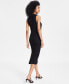 ფოტო #2 პროდუქტის Women's Sleeveless Ribbed Polo Midi Dress