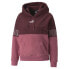 Puma Power Winterized Pullover Hoodie Womens Burgundy, Pink Casual Outerwear 670