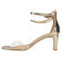 Chinese Laundry Yara Clear Metallic Ankle Strap Womens Clear, Gold Dress Sandal