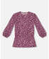 Фото #1 товара Big Girls Elastic Waist Tunic Burgundy Printed Flowers