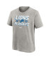 ფოტო #3 პროდუქტის Big Boys Heather Gray Detroit Lions 2023 NFL Playoffs Iconic T-shirt