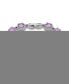 Pink Cubic Zirconia Round Halo Link Bracelet