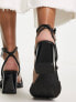 Фото #2 товара River Island tubular strappy heeled sandal in black