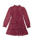 ფოტო #2 პროდუქტის Big Girls Long Sleeve High Neck Chiffon Dress