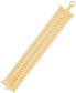 Triple Strand Cleopatra Flexible Link Bracelet in 14k Gold-Plated Sterling Silver