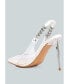 Фото #3 товара Women's Goddess Metallic Stiletto Heel Slingback Sandals