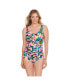 Women's ShapeSolver Shirred Front Girl Leg One-Piece Swimsuit