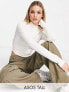 ASOS DESIGN Tall turtle neck crop top in cream US 12 - фото #1