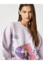 Anime Sweatshirt Oversize Bisiklet Yaka Uzun Kollu Içi Polarlı