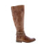 Фото #2 товара Bed Stu Eva F321120 Womens Brown Leather Zipper Knee High Boots