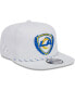 Men's White Los Angeles Rams Tee Golfer 9FIFTY Snapback Hat
