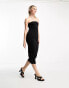 New Look bandeau maxi dress in black