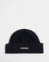 Napapijri Rock logo patch fleece beanie in black