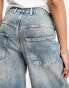 COLLUSION wide leg baggy jeans in light blue