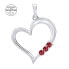 Фото #2 товара Silver Heart pendant with red Swarovski SILVEGO11580R