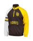 ფოტო #2 პროდუქტის Men's Brown, Gold San Diego Padres Elite Raglan Half-Zip Jacket