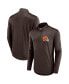 ფოტო #4 პროდუქტის Men's Brown Cleveland Browns Tough Minded Quarter-Zip Top