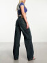 Фото #2 товара Weekday Ample low waist loose fit straight leg jeans in swamp blue