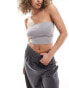 Фото #1 товара ASOS DESIGN Hourglass ultimate crop bandeau top in ash grey