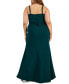 Фото #2 товара Trendy Plus Size Side-Shirred Gown
