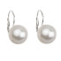 Elegant pearl earrings with Pearl White flap 71106.1 71107.1
