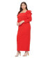 ფოტო #3 პროდუქტის Plus Size Evangeline Rhinestone Sleeve Dress