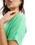 Фото #2 товара ONLY short sleeve crew neck top in light green