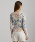 Women's Floral Cable-Knit Sweater, Regular & Petite