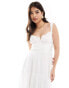 Ever New milkmaid midi dress in white