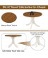 Mid-Century Solid Wood Round Dining Table For Small Places, Table