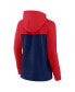 Women's Red, Navy Washington Nationals Take The Field Colorblocked Hoodie Full-Zip Jacket
