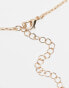 ASOS DESIGN 2 pack skinny chain necklace set in gold tone