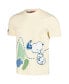 Men's and Women's Cream Peanuts Snoopy Map T-shirt