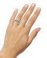 ფოტო #2 პროდუქტის Lab-Grown Emerald (3/4 ct. t.w.) & Lab-Grown White Sapphire (3/8 ct. t.w.) Diagonal Row Statement Ring in 14k Gold-Plated Sterling Silver