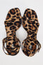 ANIMAL PRINT PLATFORM SANDALS