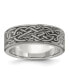 Фото #1 товара Stainless Steel Brushed Laser Design Band Ring